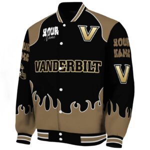 customized vanderbilt commodores fire graphic black jacket best selling