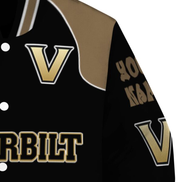 customized vanderbilt commodores fire graphic black jacket premium grade