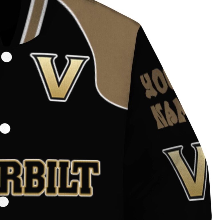 customized vanderbilt commodores fire graphic black jacket premium grade