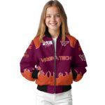 customized virginia tech hokies fire graphic maroon jacket best selling
