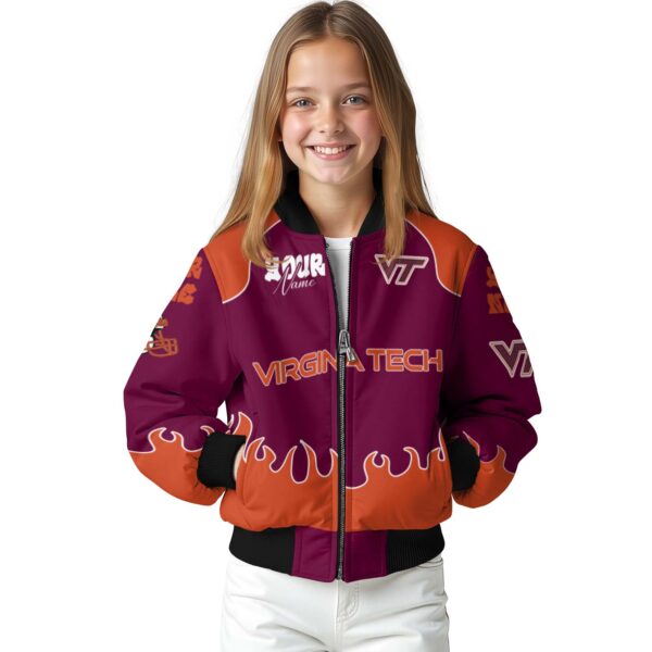 customized virginia tech hokies fire graphic maroon jacket top rated