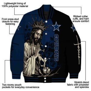 dallas cowboys hands in prayer blue black jacket new arrival