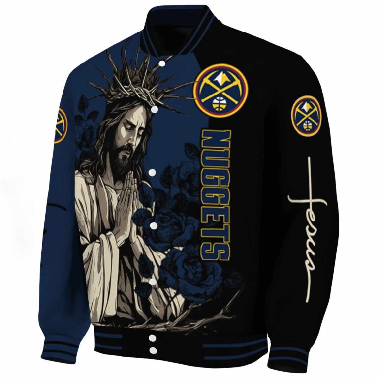 denver nuggets hands in prayer blue black jacket best selling