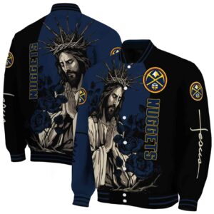 denver nuggets hands in prayer blue black jacket fashion forward