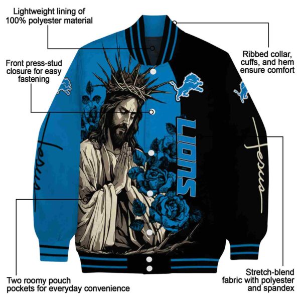 detroit lions hands in prayer blue black jacket new arrival