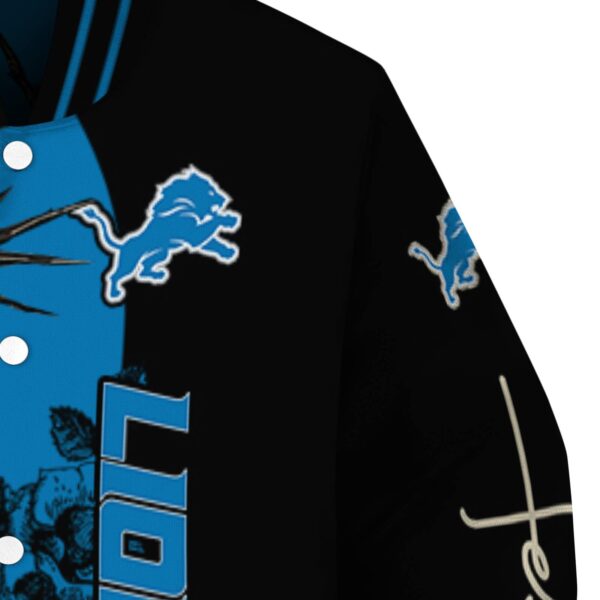 detroit lions hands in prayer blue black jacket premium grade