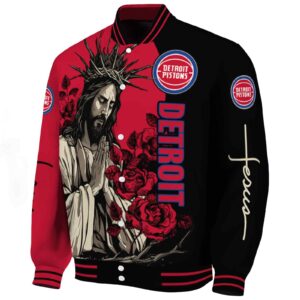 detroit pistons hands in prayer red black jacket best selling