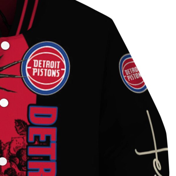 detroit pistons hands in prayer red black jacket premium grade