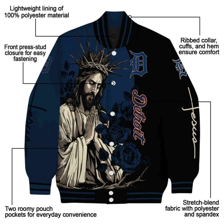 detroit tigers hands in prayer navy black jacket new arrival