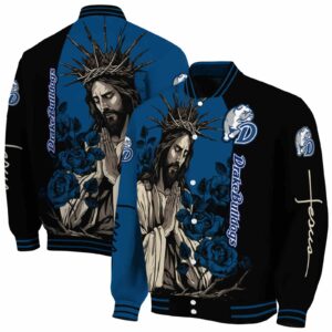 drake bulldogs hands in prayer blue black jacket fashion forward