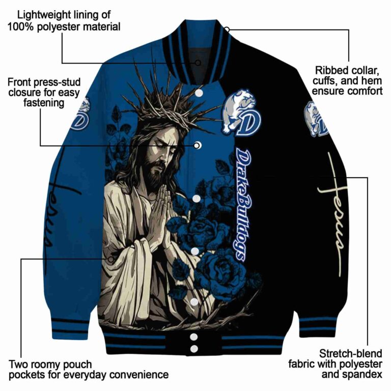 drake bulldogs hands in prayer blue black jacket new arrival