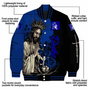 duke blue devils hands in prayer blue black jacket new arrival