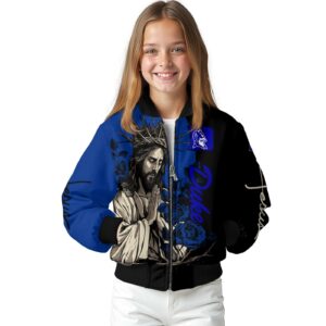 duke blue devils hands in prayer blue black jacket top rated
