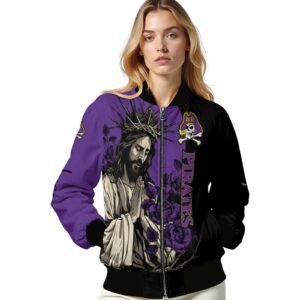 east carolina pirates hands in prayer purple black jacket latest model