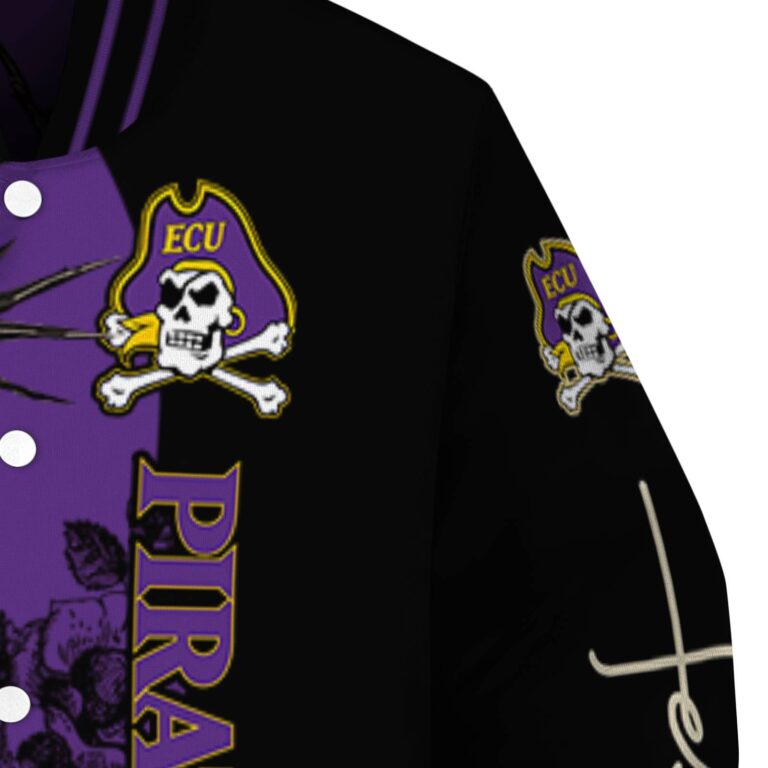 east carolina pirates hands in prayer purple black jacket premium grade