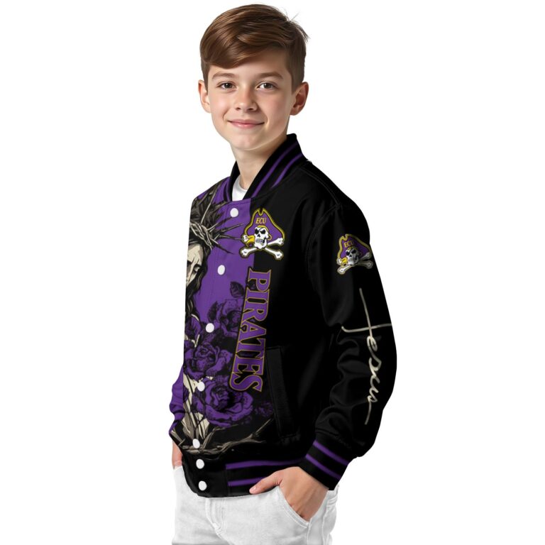 east carolina pirates hands in prayer purple black jacket trendy