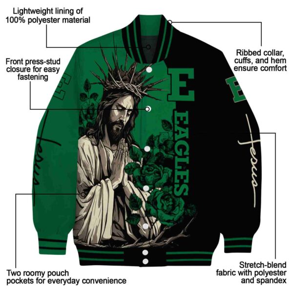 eastern michigan eagles hands in prayer green black jacket new arrival