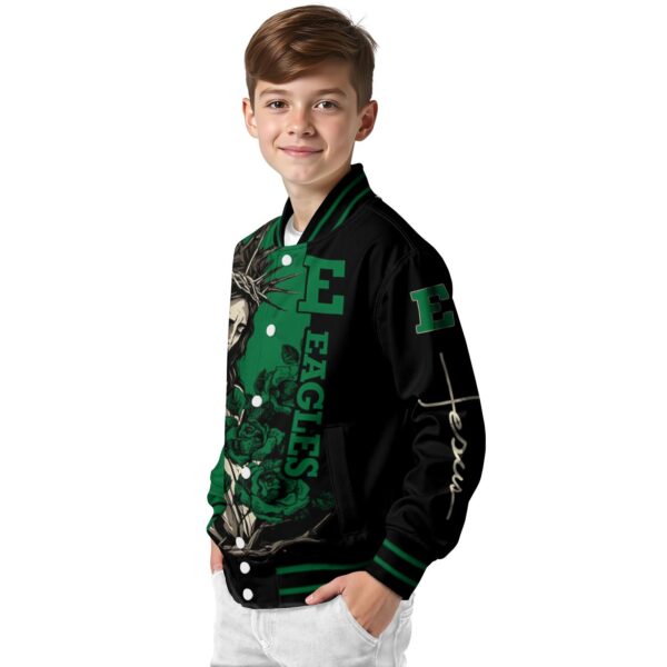 eastern michigan eagles hands in prayer green black jacket trendy