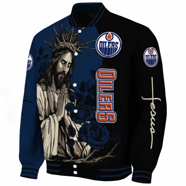 edmonton oilers hands in prayer blue black jacket best selling