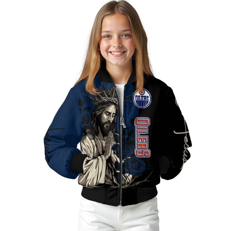 edmonton oilers hands in prayer blue black jacket top rated