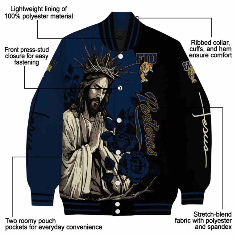 fiu panthers hands in prayer blue black jacket new arrival
