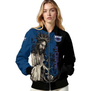 florida atlantic owls hands in prayer blue black jacket latest model