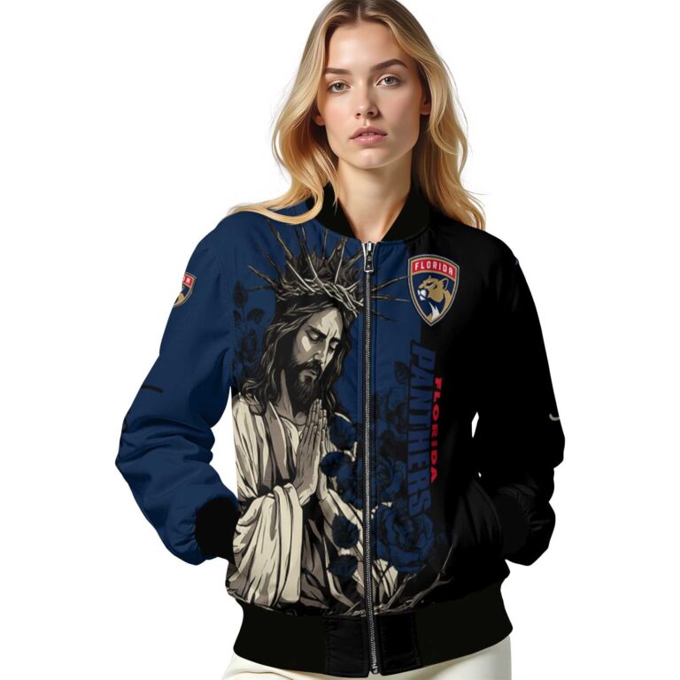 florida panthers hands in prayer red black jacket latest model