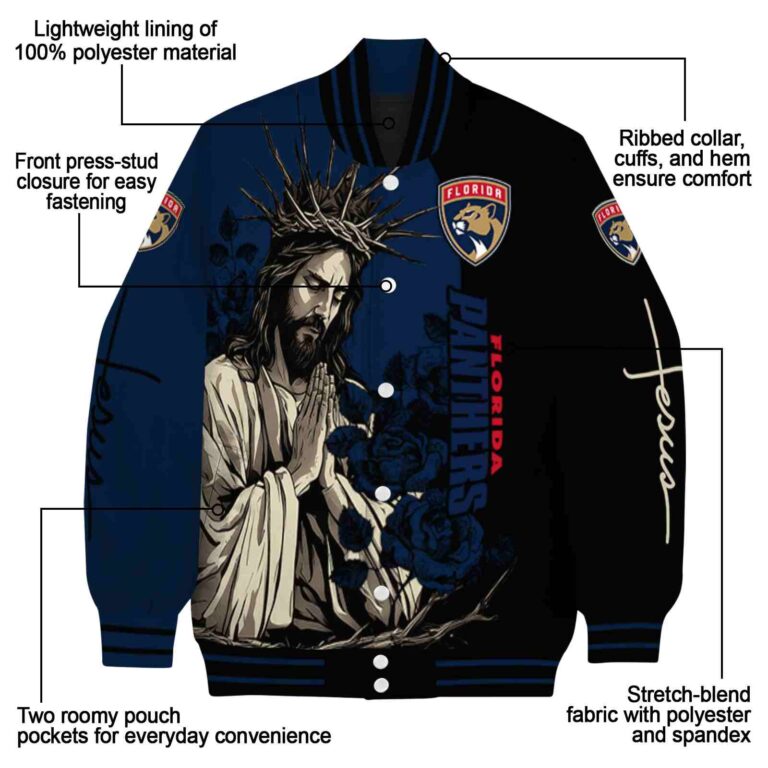 florida panthers hands in prayer red black jacket new arrival