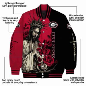 georgia bulldogs hands in prayer red black jacket new arrival