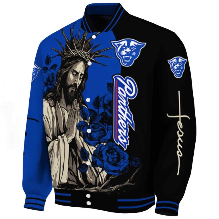 georgia state panthers hands in prayer blue black jacket best selling