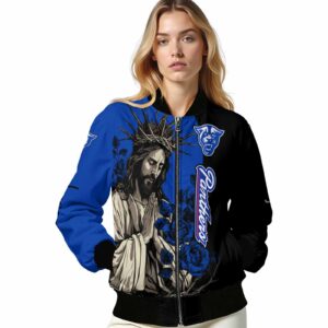 georgia state panthers hands in prayer blue black jacket latest model