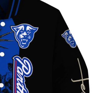 georgia state panthers hands in prayer blue black jacket premium grade