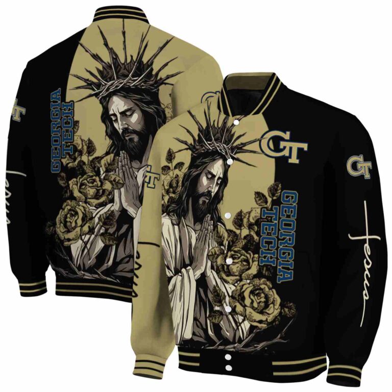 georgia tech yellow jackets hands in prayer gold black jacket fashion forward