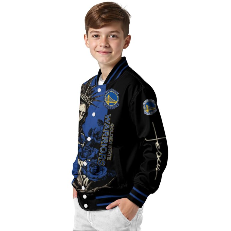 golden state warriors hands in prayer blue black jacket trendy
