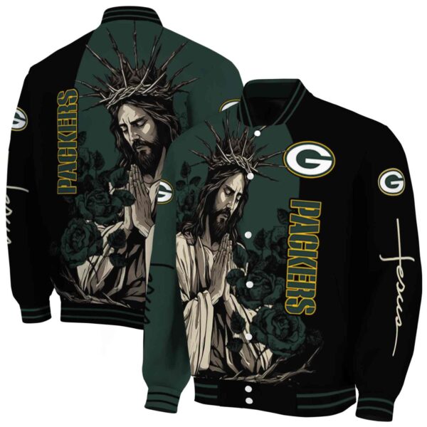 green bay packers hands in prayer green black jacket fashion forward