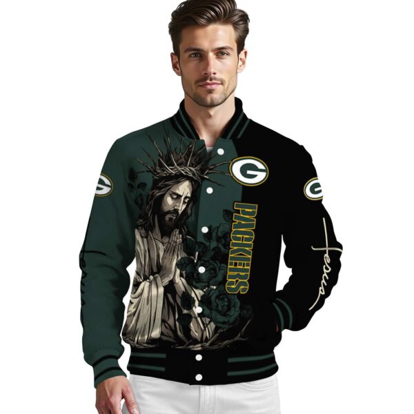 green bay packers hands in prayer green black jacket high quality