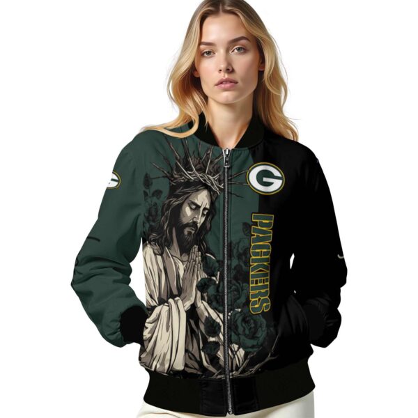 green bay packers hands in prayer green black jacket latest model