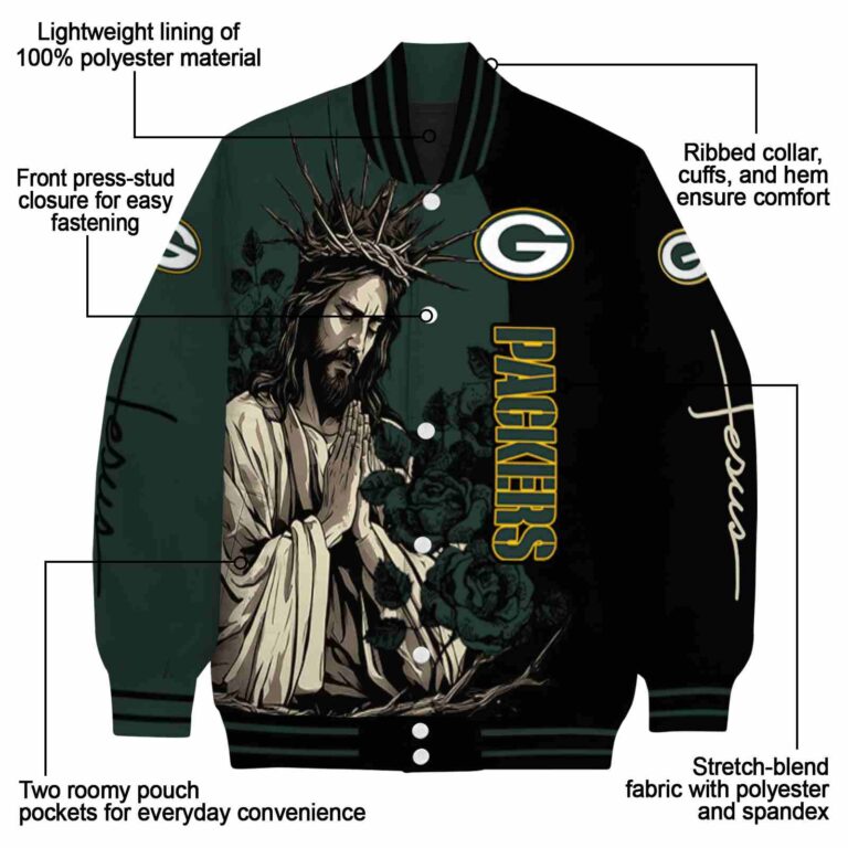 green bay packers hands in prayer green black jacket new arrival
