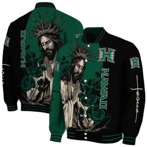 hawaii rainbow warriors hands in prayer green black jacket fashion forward