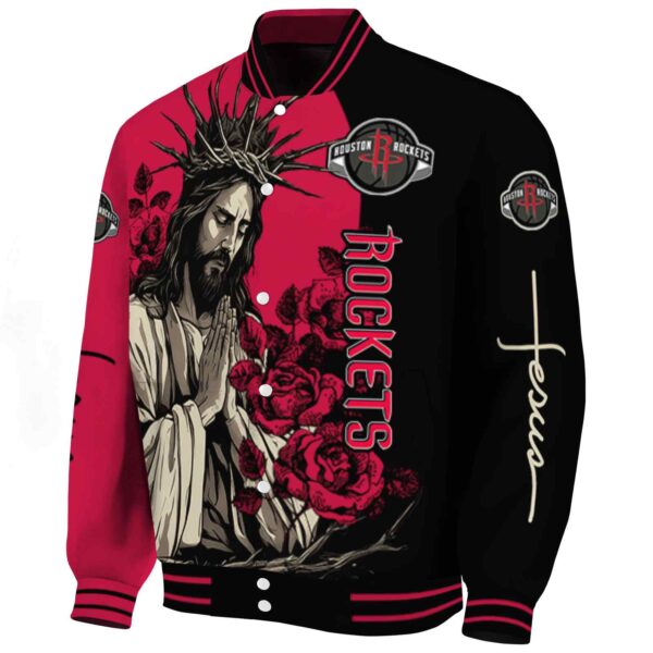 houston rockets hands in prayer red black jacket best selling