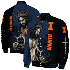 illinois fighting illini hands in prayer blue black jacket fashion forward