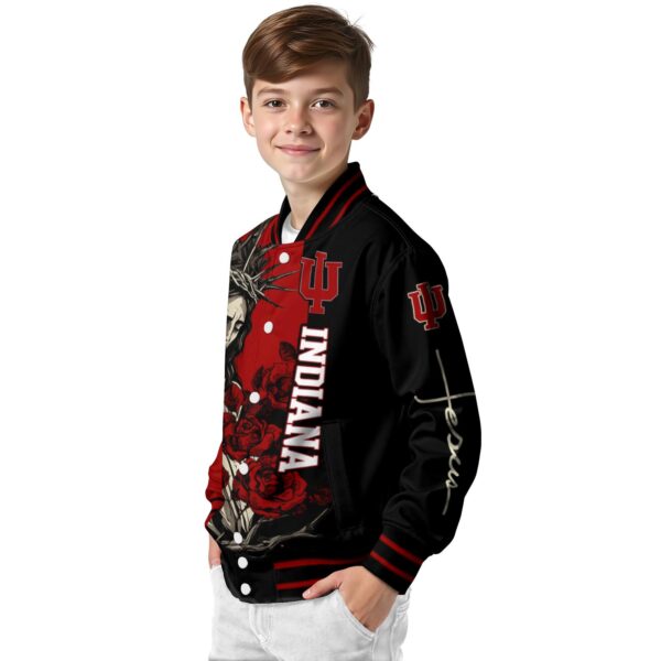 indiana hoosiers hands in prayer red black jacket trendy