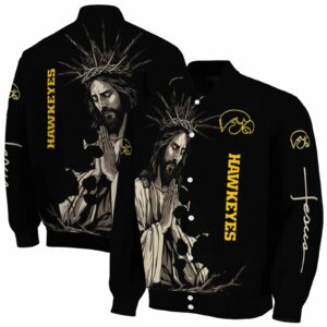 iowa hawkeyes hands in prayer black jacket fashion forward
