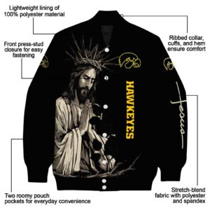 iowa hawkeyes hands in prayer black jacket new arrival