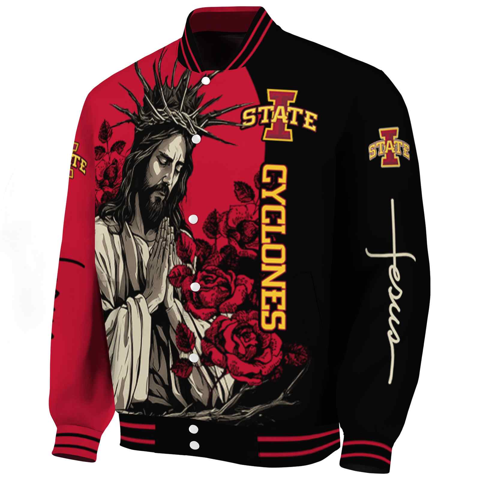 iowa state cyclones hands in prayer red black jacket best selling iowa state cyclones hands in prayer red black jacket best selling