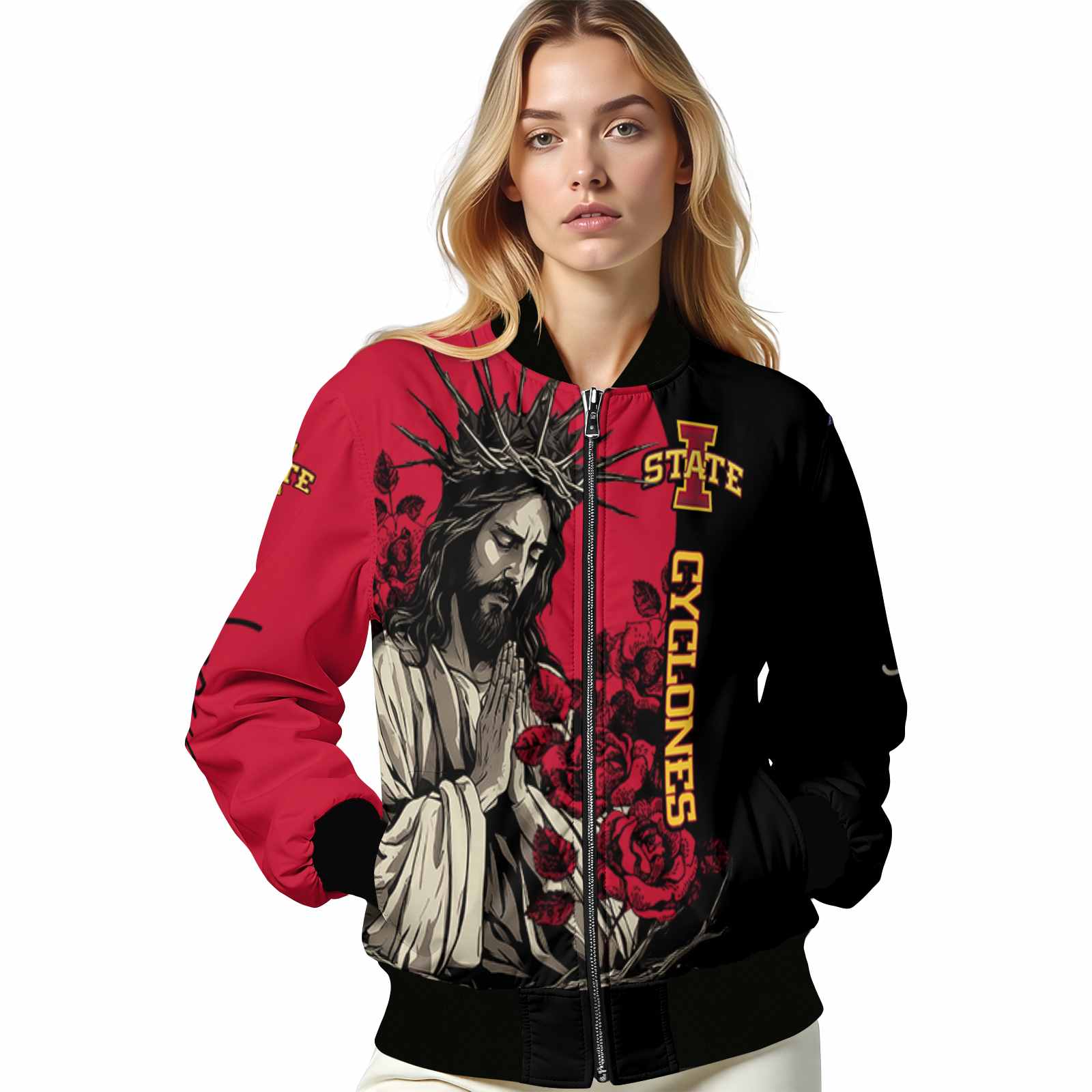 iowa state cyclones hands in prayer red black jacket latest model iowa state cyclones hands in prayer red black jacket latest model