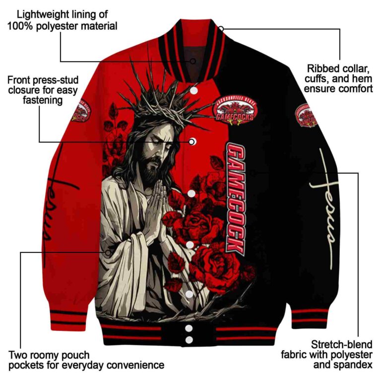 jacksonville state gamecocks hands in prayer red black jacket new arrival