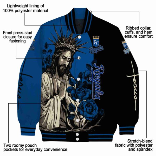 kansas city royals hands in prayer royal blue black jacket new arrival