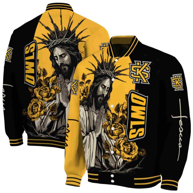 kennesaw state owls hands in prayer gold black jacket fashion forward