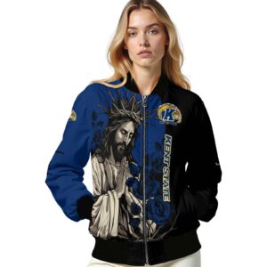 kent state golden flashes hands in prayer navy blue black jacket latest model